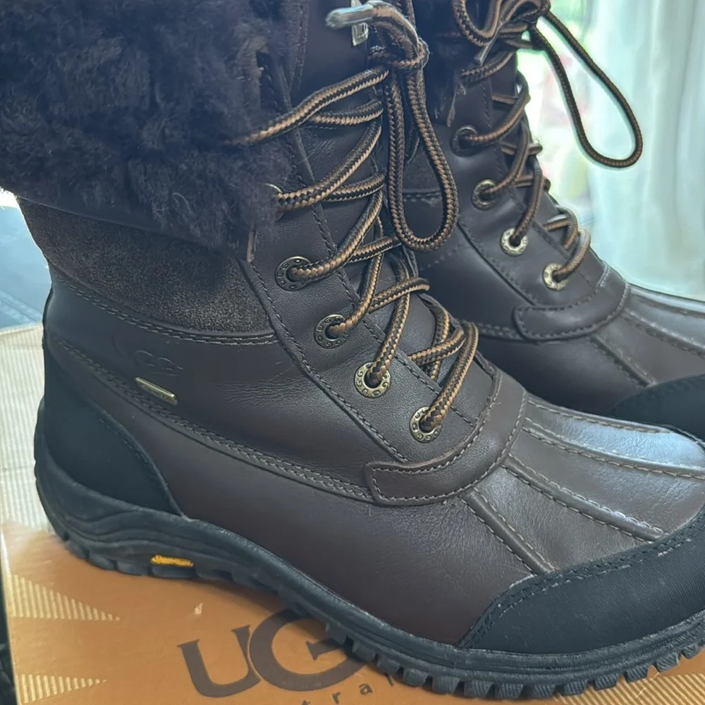 UGG Adirondack Boot ll In Brown & Black Size 7 Waterproof -4 Cold Weather Rating